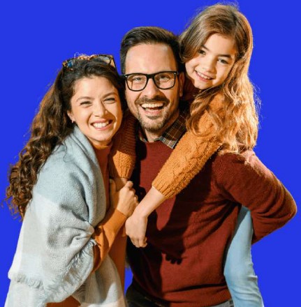 young couple with daughter