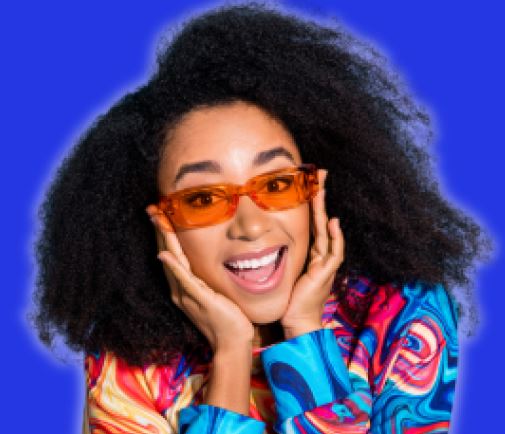 girl with frizzy hair